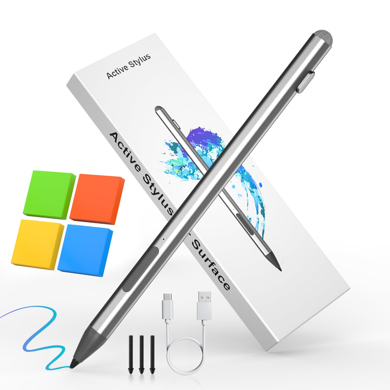 Amazon | Surface ペンSurface用タッチペン筆圧感知/磁気吸着機能/超高